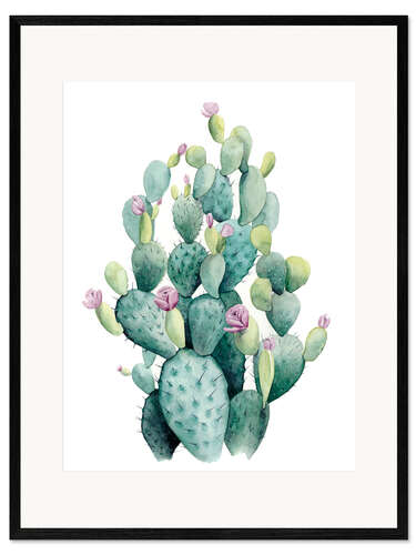Impresión de arte enmarcada Cactus floreciente I