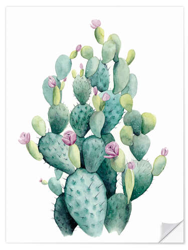 Sticker mural Cactus en fleur I