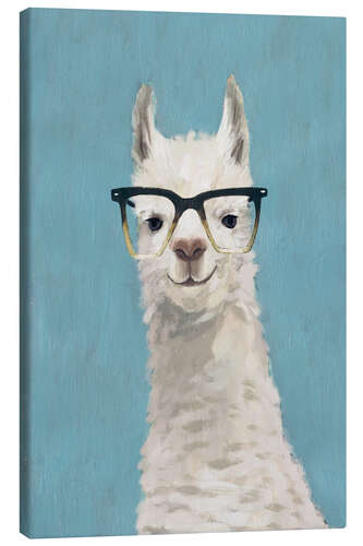 Canvas print Lama with glasses II