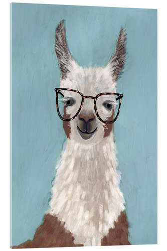 Acrylic print Lama with glasses I