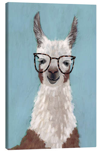 Tableau sur toile Lama à lunettes I