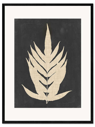 Ingelijste kunstdruk Linen Fern II