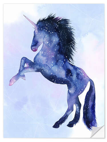 Selvklebende plakat Unicorn Universe