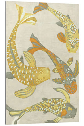 Aluminiumsbilde Golden Koi I