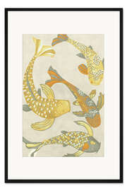 Gerahmter Kunstdruck Goldener Koi I