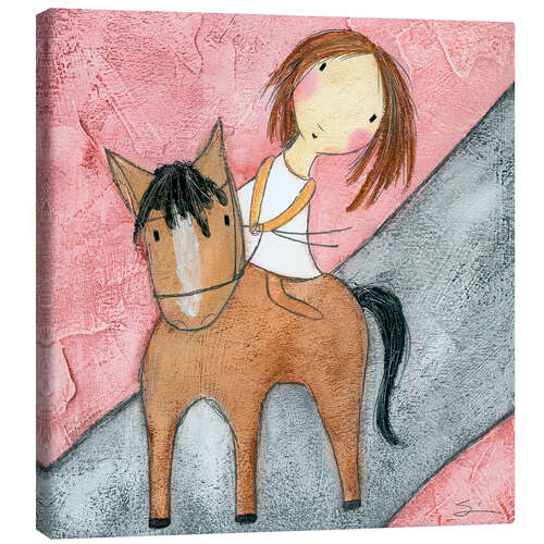 Canvas print Pink Horse