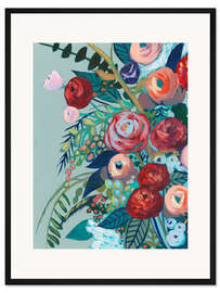 Gerahmter Kunstdruck Blumenarrangement