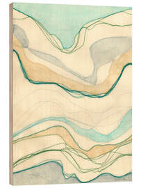 Wood print Ocean Cascade I