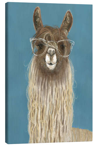 Canvas print Lama with glasses IV