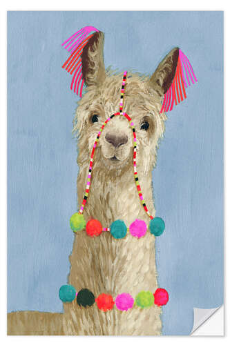 Selvklæbende plakat Adorned Llama III