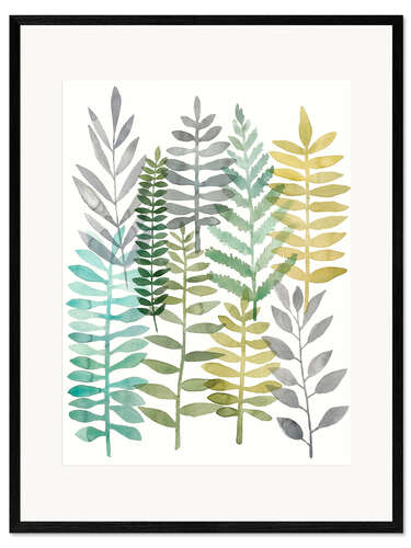 Kehystetty taidepainatus Watercolor Botany II