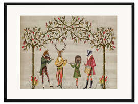 Gerahmter Kunstdruck Musikanten