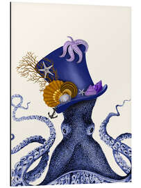 Aluminium print Octopus with hat