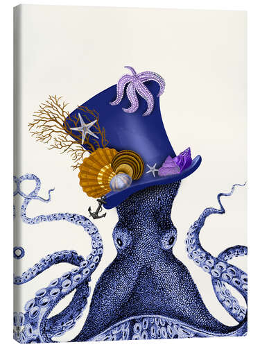 Lerretsbilde Octopus with hat