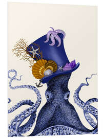 Foam board print Octopus with hat