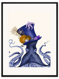 Gerahmter Kunstdruck Kraken mit Hut