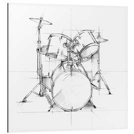 Aluminiumtavla Drum Sketch