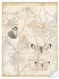 Sisustustarra Vintage butterflies