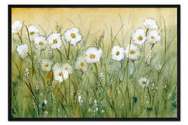 Gerahmter Kunstdruck Gänseblümchen im Frühling I
