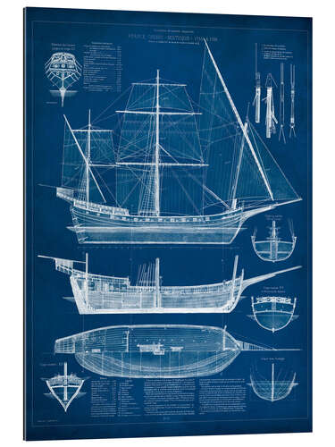 Gallery print Antique Ship Blueprint I