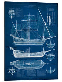 Gallery print Antique Ship Blueprint I