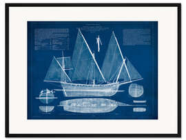 Gerahmter Kunstdruck Antiker Schiffsentwurf II