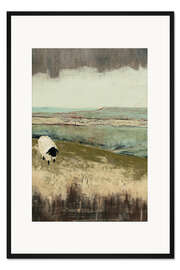 Gerahmter Kunstdruck Offenes Feld I