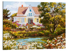 Magnettafel Blick auf den Teich