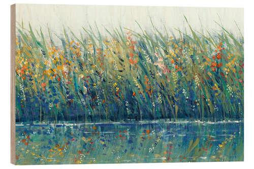 Print på træ Wildflower Reflection