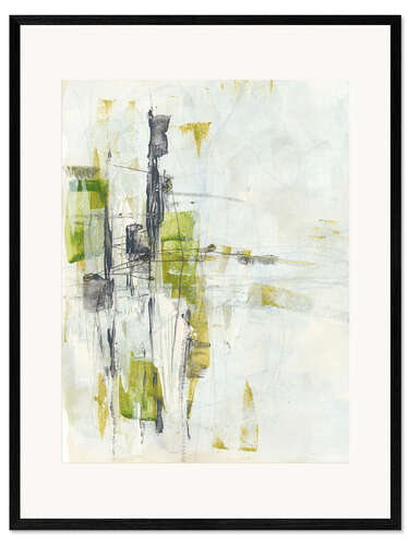 Impression artistique encadrée Verre vert I
