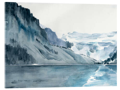 Tableau en verre acrylique Fjords d'hiver I