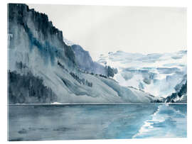 Acrylglasbild Winterfjorde I