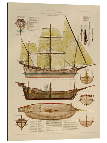 Gallery print Antique ship plan