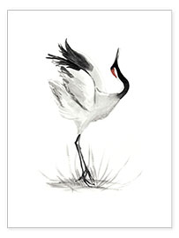 Poster Japanese crane