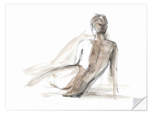 Selvklebende plakat Figure Study II