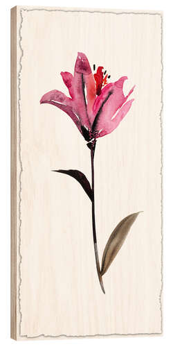 Wood print Floral Watercolor II