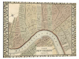 Magnettafel Plan von New Orleans