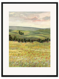 Gerahmter Kunstdruck Morgenwiese