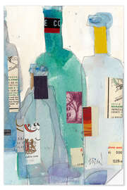 Selvklebende plakat The Wine Bottles II