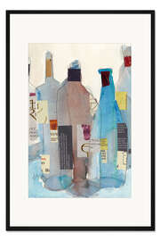 Gerahmter Kunstdruck Die Weinflaschen I