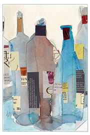 Selvklebende plakat The Wine Bottles I