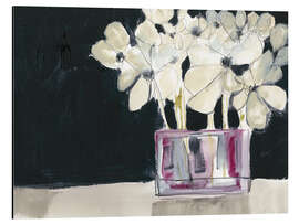 Magnettafel Weiße Blumen I