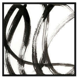 Gerahmter Kunstdruck Linearer Ausdruck I