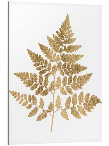 Aluminiumsbilde Graphic Gold Fern I