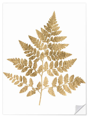 Selvklebende plakat Graphic Gold Fern I