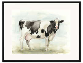 Gerahmter Kunstdruck Milchkuh