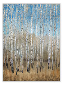 Poster Blue birches