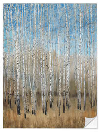 Wall sticker Blue birches