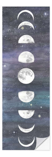 Naklejka na ścianę Moon phases
