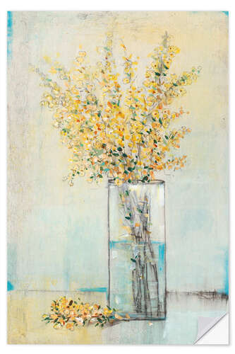 Sticker mural Forsythia dans un vase